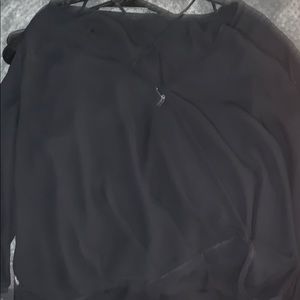 Miami light long sleeve crepe top black